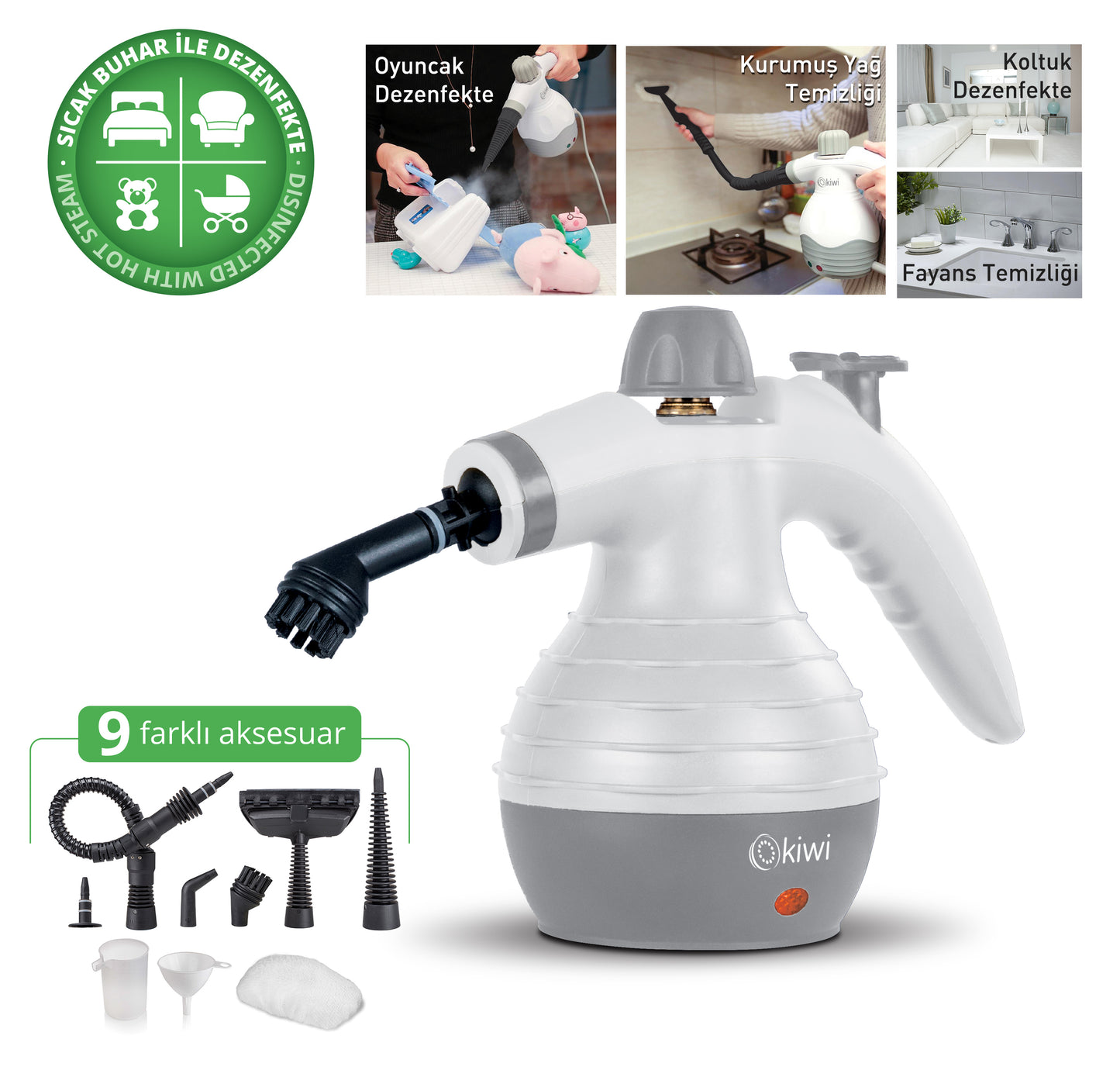 Pulitore a vapore 1050w